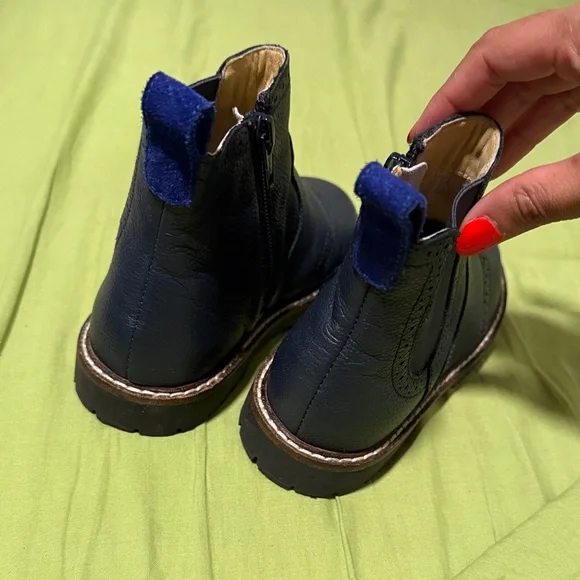 Mini Boden Navy Kids Boots - Picture 2 of 5